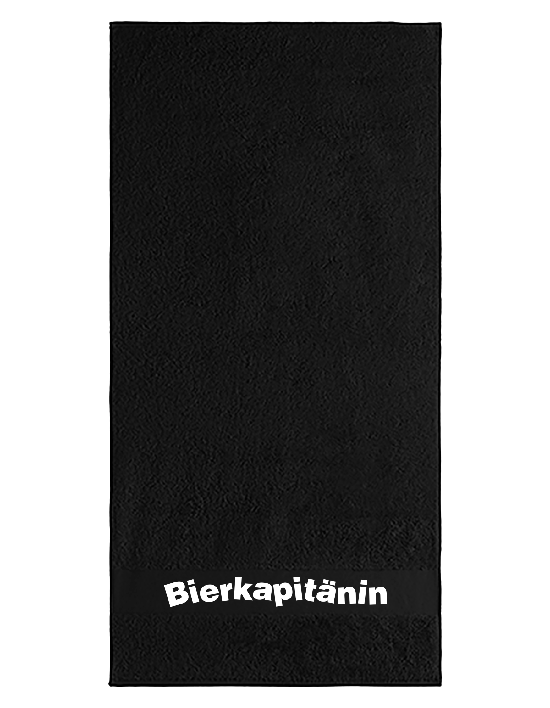 Damen - Bierkapitänin - Logo - Handtuch [schwarz]