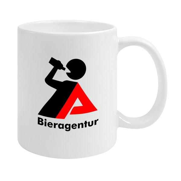 BIERAGENTUR - Tasse - weiß 